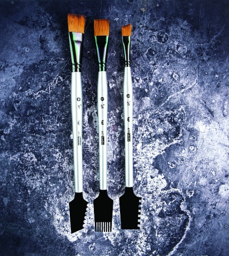 Picture of Finnabair Art Basics Double-Ended Brush Set – Texture 1 (3pcs) – Σετ Διπλής Όψης Πινέλων & Εργαλείων Υφής