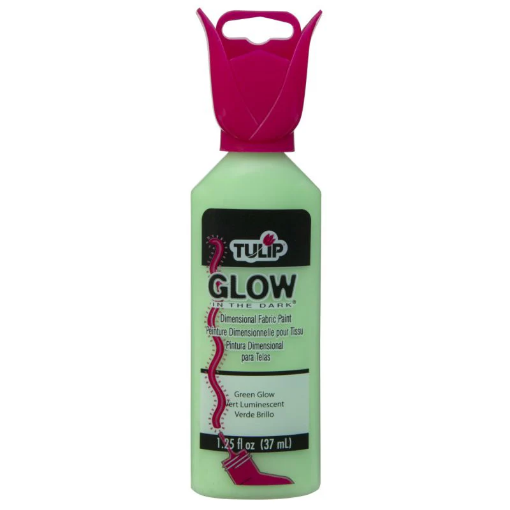 Picture of Tulip Glow In The Dark Dimensional Fabric Paint 1.25oz – Ανάγλυφο Χρώμα Υφάσματος που Φωσφορίζει - Green Glow