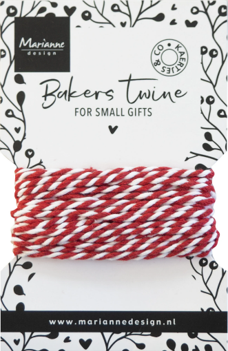 Picture of Marianne Design Decorations Bakers Twine – Δίχρωμο Στριφτό Κορδόνι Red/White, 5m 