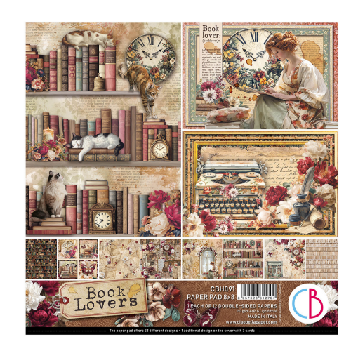 Picture of Ciao Bella Book Lovers Paper Pad 8×8" – Σετ Χαρτιών Scrapbooking 12 φύλλων