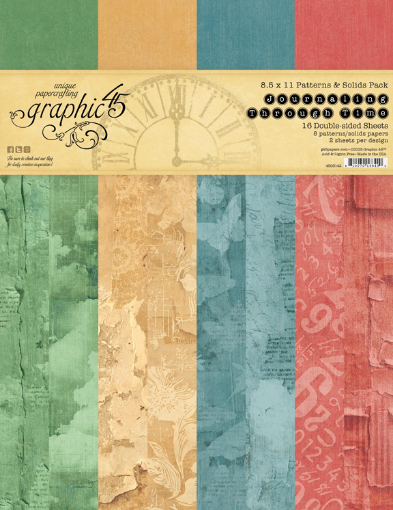 Picture of Graphic 45 Journaling Through Time – 8.5x11 Patterns & Solids Pack Σετ Χαρτιών Scrapbooking