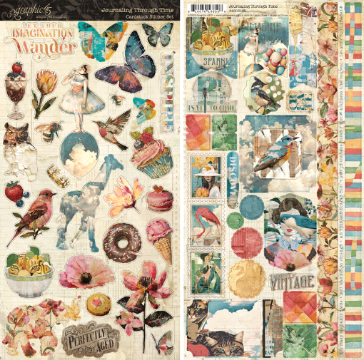 Picture of Graphic 45 Journaling Through Time Sticker Set -  Σετ Αυτοκόλλητων Στοιχείων