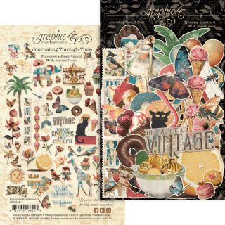 Picture of Graphic 45 Journaling Through Time Ephemera -  Σετ Die-Cut Στοιχείων