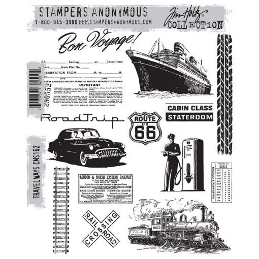 Picture of Stampers Anonymous Tim Holtz Σφραγίδες Cling – Travel Ways