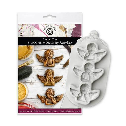 Picture of Katy Sue Designs Silicone Mould Cosmic Shimmer Mini Cherubs – Καλούπι Σιλικόνης με Μίνι Χερουβείμ για Ρητίνη, Πηλό & Ζαχαροπλαστική