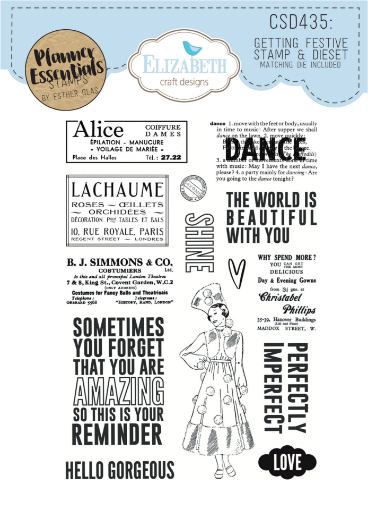 Picture of Elizabeth Craft Designs Winter Wanderlust Stamp & Die Set “Getting Festive” – Σετ Σφραγίδων & Μητρών Κοπής, 14 τεμ.