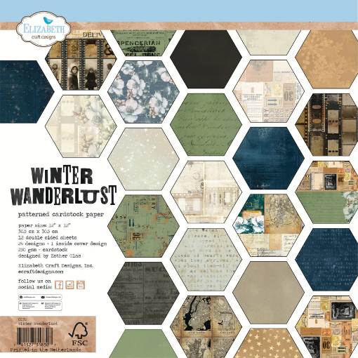 Picture of Elizabeth Craft Designs Winter Wanderlust 12x12" Patterned Cardstock Paper – Σετ Διπλής Όψης Χειμερινών Χαρτιών Scrapbooking, 24 Σχέδια