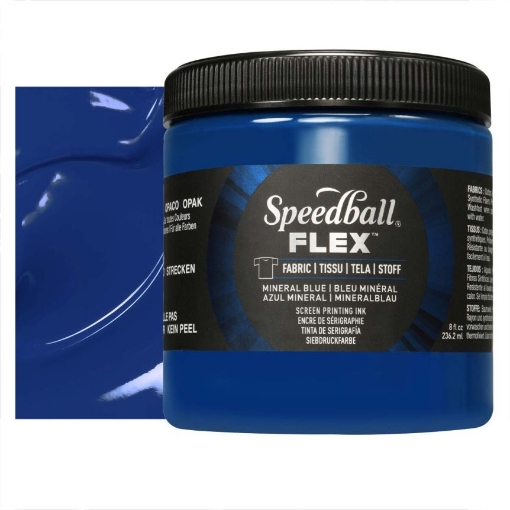 Picture of Speedball Flex Screen Printing Fabric Ink - Μελάνι Μεταξοτυπίας, Mineral Blue 8oz