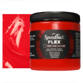 Picture of Speedball Flex Screen Printing Fabric Ink - Μελάνι Μεταξοτυπίας, Chili Pepper 8oz