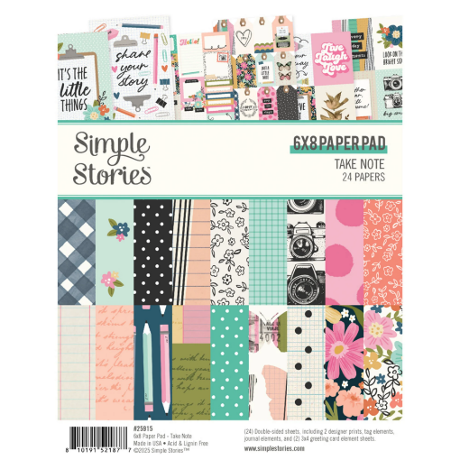 Picture of Simple Stories Take Note Paper Pad 6x8’’ – Μπλοκ Χαρτιών Scrapbooking