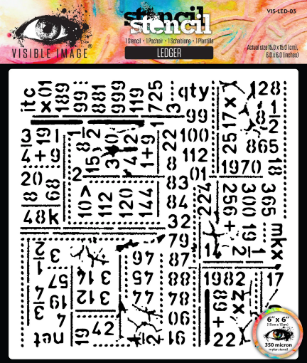 Picture of Visible Image Stencil 6"x6" | Στένσιλ Background – Ledger