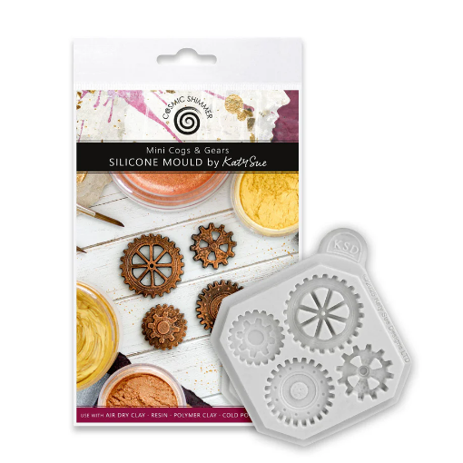 Picture of Katy Sue Designs Silicone Mould Cosmic Shimmer Andy Skinner Signature – Mini Cogs & Gears (CE0152-CS) – Καλούπι Σιλικόνης με Μικρά Γρανάζια & Τροχαλίες για Ρητίνη & Πηλό