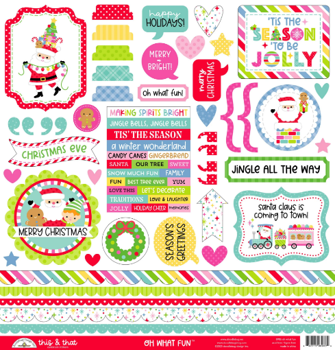 Picture of Doodlebug Oh What Fun This & That Stickers 12''x12'' - Αυτοκόλλητα