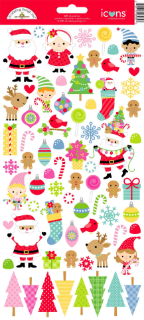 Picture of Doodlebug Icons Stickers | Χριστουγεννιάτικα Αυτοκόλλητα Scrapbooking, Oh What Fun