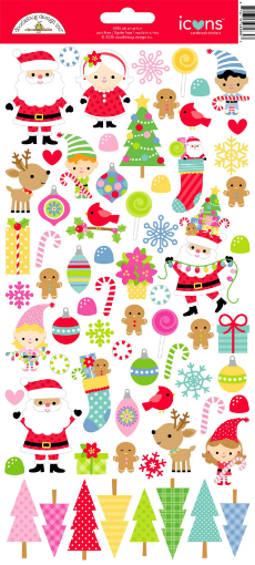 Picture of Doodlebug Oh What Fun Icons Stickers – Χριστουγεννιάτικα Αυτοκόλλητα