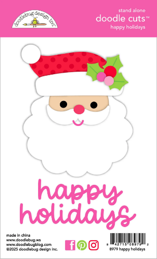 Picture of Doodlebug Oh What Fun Happy Holidays Doodle Cuts Dies– Μεταλλικές Μήτρες Κοπής, 11 τεμ.