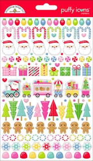 Picture of Doodlebug Puffy Icons Stickers | Χριστουγεννιάτικα Puffy Αυτοκόλλητα, Oh What Fun