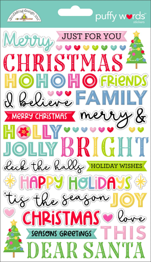 Picture of Doodlebug Oh What Fun Puffy Words Stickers – Χριστουγεννιάτικα Puffy Αυτοκόλλητα Λέξεων