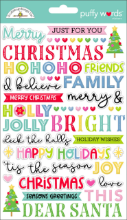 Picture of Doodlebug Puffy Words Stickers | Χριστουγεννιάτικα Puffy Αυτοκόλλητα Λέξεις & Τίτλοι, Oh What Fun