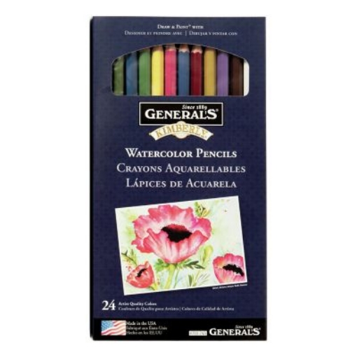 Picture of General’s Kimberly Watercolor Pencils – Μολύβια Ακουαρέλας για Σχέδιο & Ζωγραφική, Σετ 24 Χρωμάτων