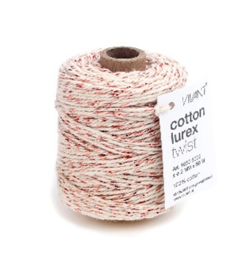 Picture of Vivant Cotton Lurex Cord Στριμμένο Νήμα - Rose Gold, 50m