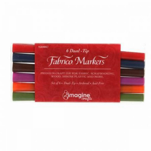 Picture of Tsukineko VersaCraft Fabrico Dual Markers – Σετ Μαρκαδόρων για Ύφασμα & Mixed Media Landscape (6τεμ.)