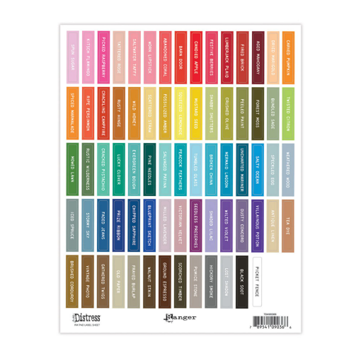Picture of Ranger Tim Holtz Distress Ink Pad Label Sheet White – Ετικέτες Οργάνωσης για Distress Ink Pads