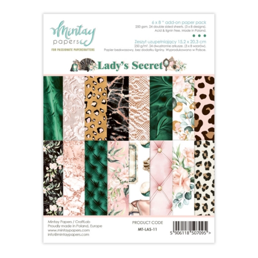 Picture of Mintay Papers Add-On Paper Pack Lady’s Secret 6"×8" – Μπλοκ Scrapbooking Διπλής Όψης
