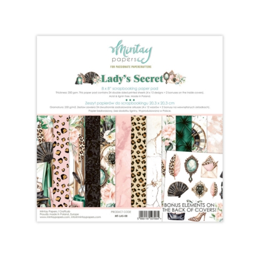 Picture of Mintay Papers Paper Pack Lady’s Secret 8"×8" – Μπλοκ Scrapbooking Διπλής Όψης