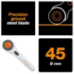 Picture of Fiskars Stick Rotary Cutter 45mm – Περιστροφικός Κόπτης Υψηλής Ακρίβειας για Ύφασμα, Δέρμα & Quilting