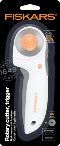 Picture of Fiskars Trigger Rotary Cutter 45mm – Περιστροφικός Κόπτης με Σκανδάλη για Craft, Quilting & Βιβλιοδεσία
