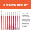 Picture of Plaid Mod Podge Detail Brushes – Σετ Πινέλων Λεπτομέρειας Spotter, Liner, Round & Flat (10τεμ.)