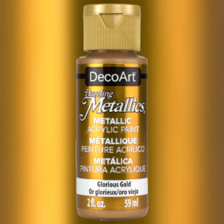 Picture of DecoArt Dazzling Metallics | Μεταλλικό Ακρυλικό Χρώμα με Γυαλιστερό Φινίρισμα – Glorious Gold, 59ml