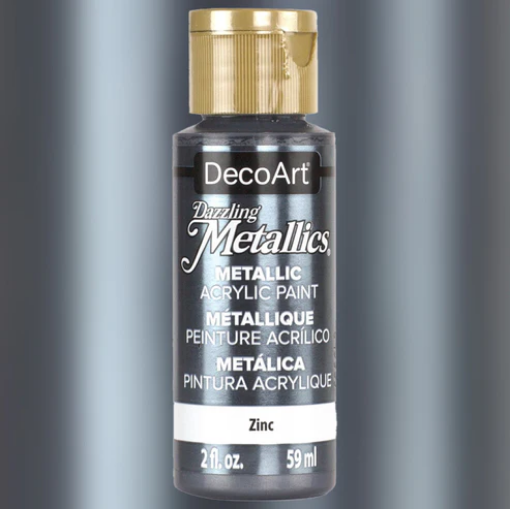 Picture of DecoArt Dazzling Metallics | Μεταλλικό Ακρυλικό Χρώμα με Γυαλιστερό Φινίρισμα – Zinc, 59ml 