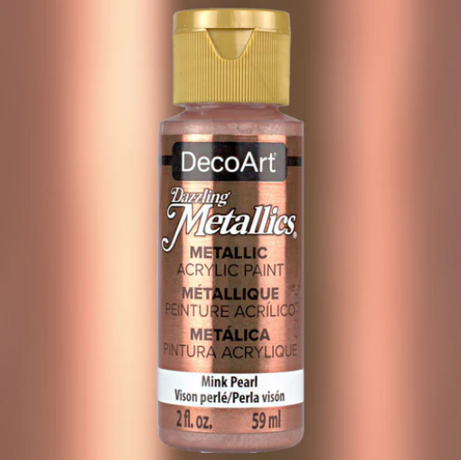 Picture of DecoArt Dazzling Metallics | Μεταλλικό Ακρυλικό Χρώμα με Γυαλιστερό Φινίρισμα – Mink Pearl, 59ml 
