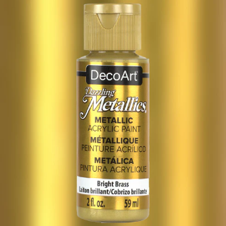 Picture of DecoArt Dazzling Metallics | Μεταλλικό Ακρυλικό Χρώμα με Γυαλιστερό Φινίρισμα – Bright Brass, 59ml 