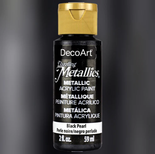 Picture of DecoArt Dazzling Metallics | Μεταλλικό Ακρυλικό Χρώμα με Γυαλιστερό Φινίρισμα – Black Pearl, 59ml 