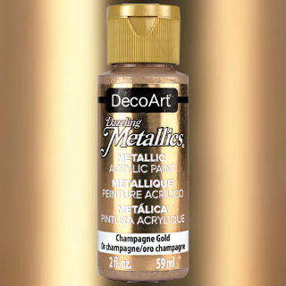 Picture of DecoArt Dazzling Metallics | Μεταλλικό Ακρυλικό Χρώμα με Γυαλιστερό Φινίρισμα – Champagne Gold, 59ml 