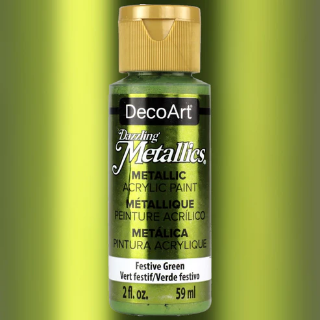 Picture of DecoArt Dazzling Metallics | Μεταλλικό Ακρυλικό Χρώμα με Γυαλιστερό Φινίρισμα – Festive Green, 59ml 