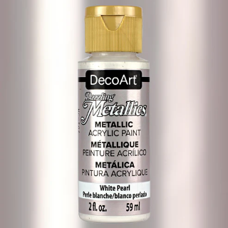 Picture of DecoArt Dazzling Metallics | Μεταλλικό Ακρυλικό Χρώμα με Γυαλιστερό Περλέ Φινίρισμα – White Pearl, 59ml 