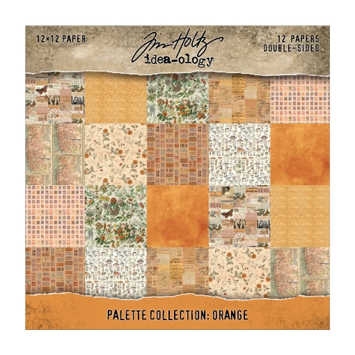 Picture of Tim Holtz Idea-ology Μπλοκ Scrapbooking Διπλής Όψης 12" x 12" – Palette Collection, Orange 