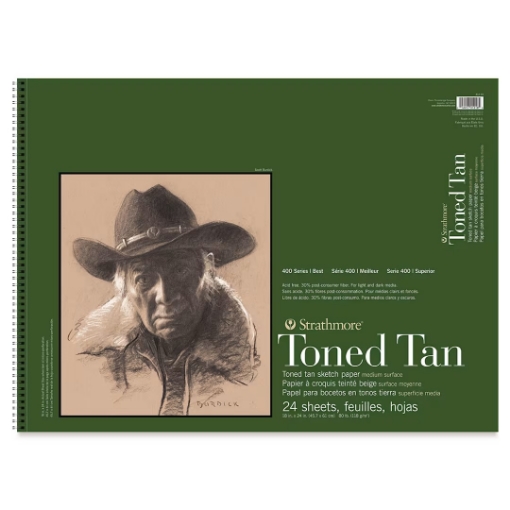 Picture of Strathmore 400 Series Toned Tan Sketch Pad 46 x 61 cm | Μπλοκ Σχεδίου σε Ζεστό Μπεζ Τόνο 118gsm, 24 Φύλλα