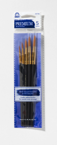 Picture of FolkArt Premium Detail Brushes Round | Πινέλα Λεπτομέρειας Στρογγυλά, 5 τεμ.