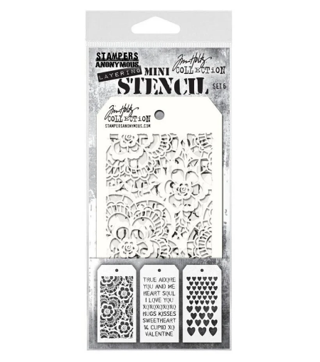 Picture of Stampers Anonymous Tim Holtz Layering Mini Stencils | Σετ Στένσιλ – Set #6