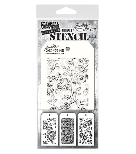 Picture of Stampers Anonymous Tim Holtz Layering Mini Stencils | Σετ Στένσιλ – Set #25