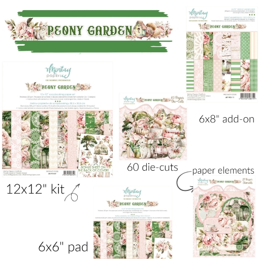 Picture of Mintay Papers Peony Garden – Ρομαντική Συλλογή Scrapbooking με Παιώνιες