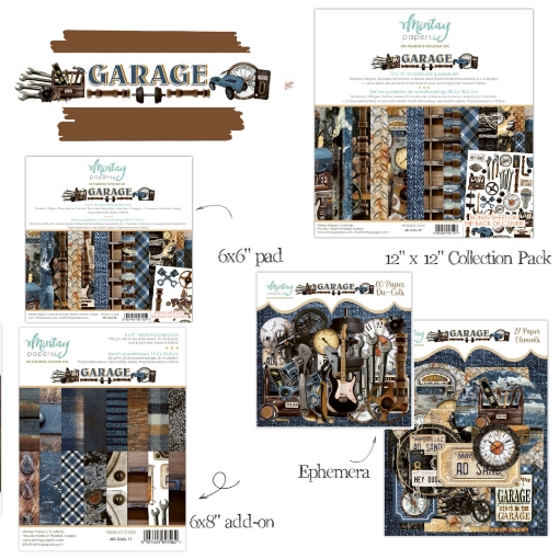 Picture of Mintay Papers Garage – Industrial Scrapbooking Συλλογή με Vintage Χαρακτήρα