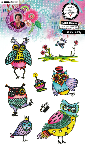 Picture of Studio Light Art by Marlene Clear Stamps | Διάφανες Σφραγίδες A5 - An Owl Party, 9τεμ.