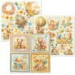 Picture of Ciao Bella Lunibloom Deluxe Paper 6x6 Pearl & Vellum Pack, 6 Φύλλα 120gsm/90gsm