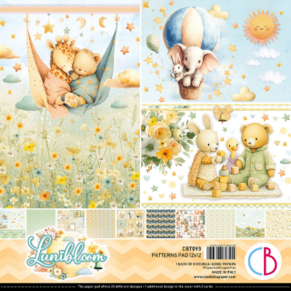 Picture of Ciao Bella Lunibloom Patterns Pad 12x12 - Μπλοκ με χαρτιά Μοτίβων, 8 Φύλλα